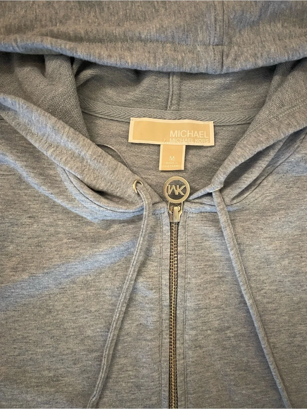 Michael Kors Women’s M Lightweight Quarter-Zip Hoodie in Pearl Heather Blue
